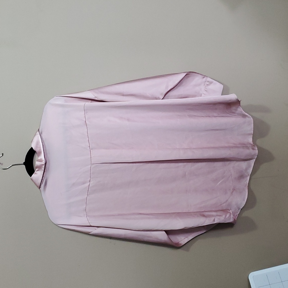 Zara Pinkish Beige Button Down Blouse Size Xl - Picture 4 of 9